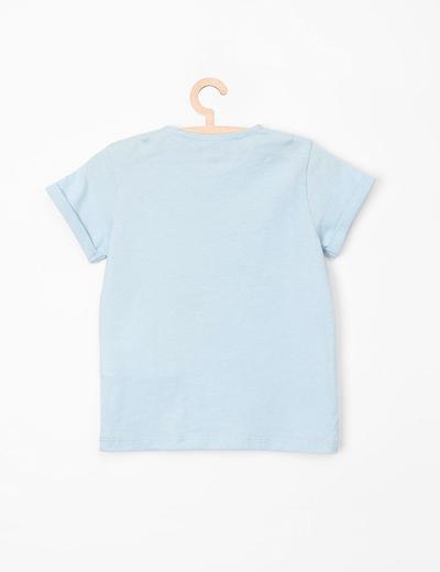 T-Shirt dziewczęcy niebieski z napisem