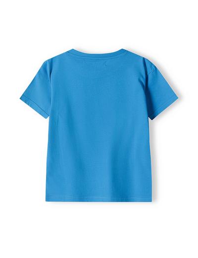 Niebieska koszulka bawełniana dla niemowlaka z nadrukiem