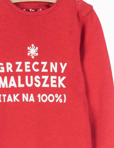 Czerwone body z polskimi napisami- Grzeczny maluszek