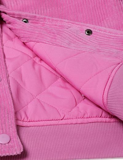 Kurtka przejściowa bomberka z pikowana podpinką - różowa - Limited Edition