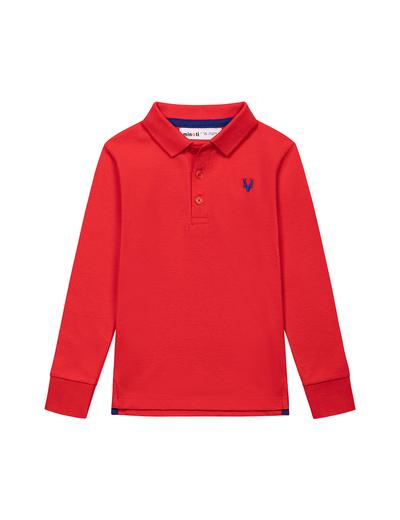 Bawełniana bluzka dla chłopca czerwona