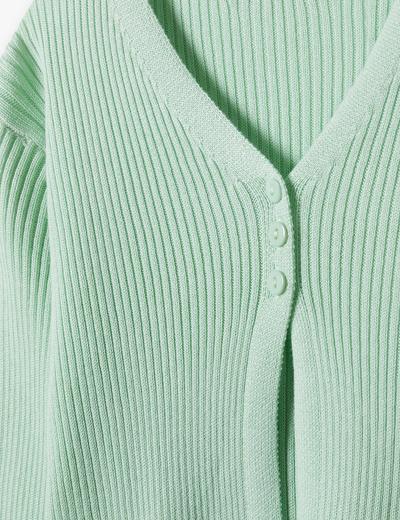 Zielony sweter dziewczęcy w prążki - Lincoln&Sharks