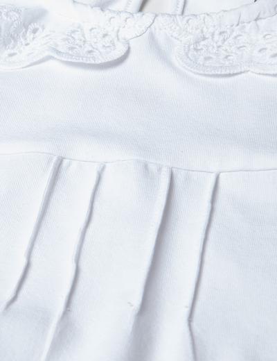 Biała elegancka bluzka z długim rękawem dla dziewczynki