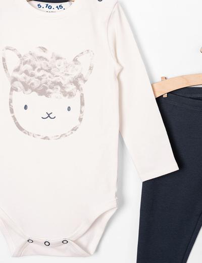 Komplet ubrań dla niemowlaka- body i leginsy