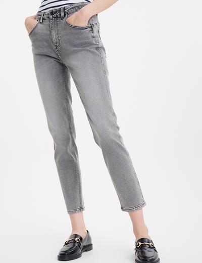 Spodnie jeansowe damskie slim push up szare
