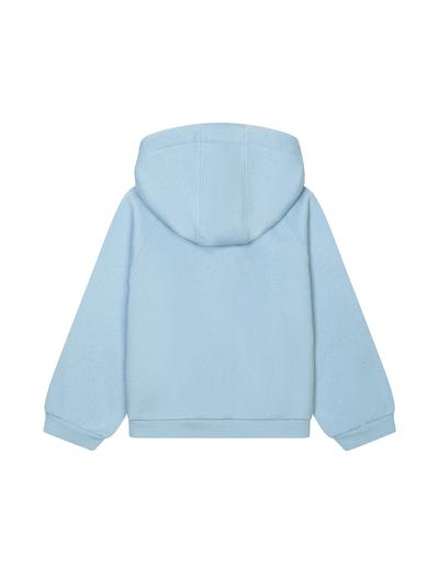 Bluza rozpinana dla dziewczynki z kapturem błękitna
