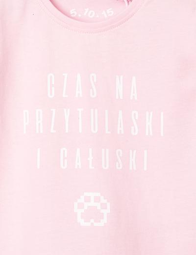 Różowa bluzka dla dziewczynki z polskimi napisami