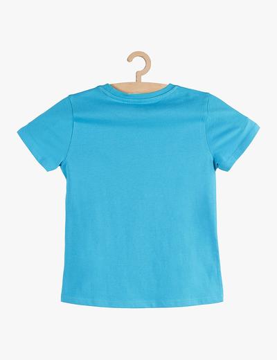 T-shirt chłopięcy niebieski bawełniany