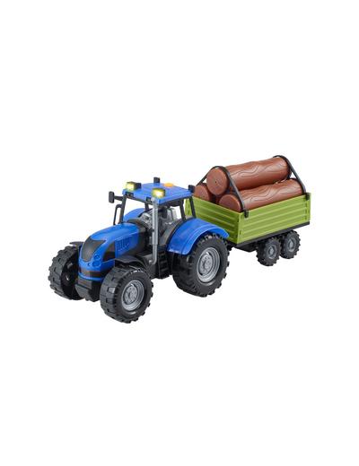 Agro pojazdy - Traktor z naczepą niebieski wiek 3+