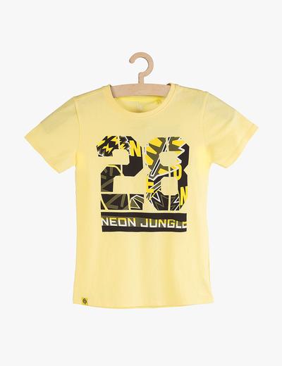 T-shirt chłopięcy bawełniany - Neon Jungle