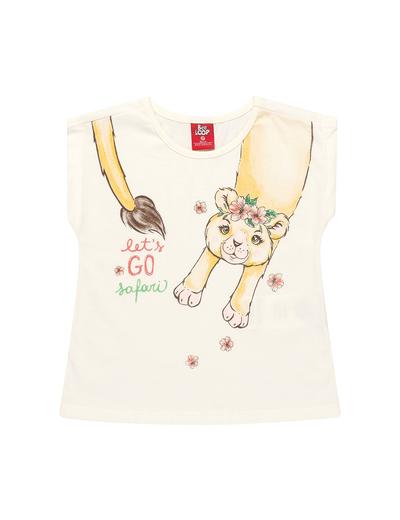 Bawełniant komplet dziewczęcy t-shirt z kotkiem i spodenki