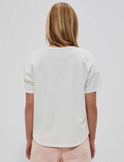 Bawełniana bluza nierozpinana damska biała