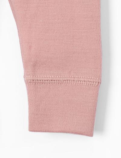Wełniane różowe spodnie dresowe dla niemowlaka