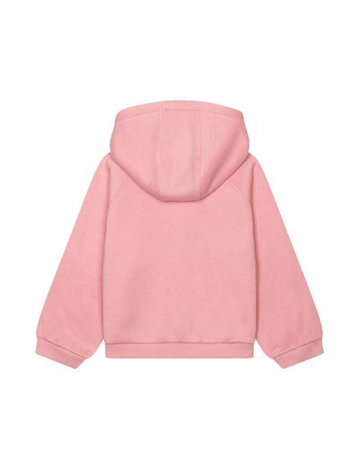 Różowa bluza dla dziewczynki z kapturem
