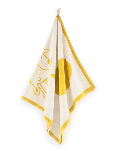 Ręcznik Żyrafa z bawełny egipskiej żółty 70x130cm