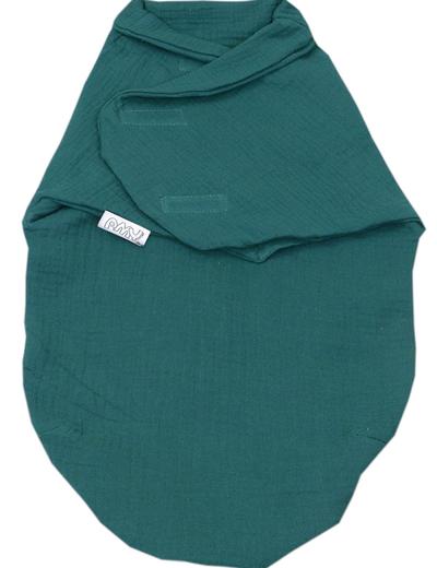 Otulacz niemowlęcy muślinowy - zielony 72x60cm