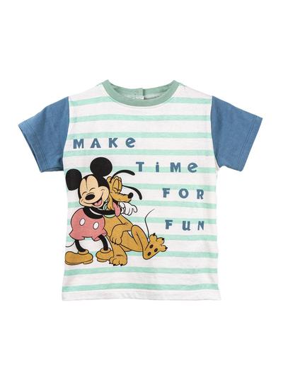 Koszulka chłopięca w paski Myszka Mickey
