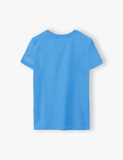 T-shirt chłopięcy z nadrukiem - niebieska