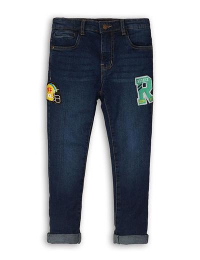 Spodnie chłopięce jeansowe z naszywkami