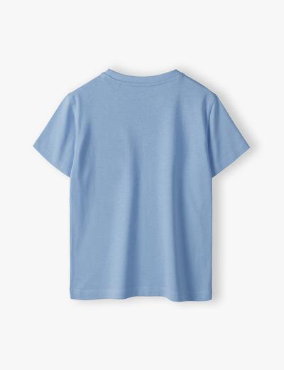 Niebieski t-shirt z miękkiej dzianiny - Lincoln&Sharks