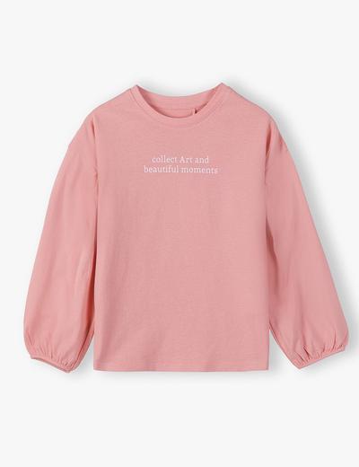 Bawełniana bluzka dziewczęca - różowa
