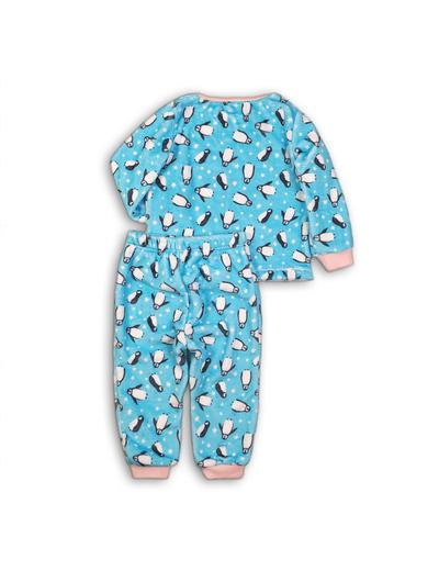 Piżama niemowlęca w pingwiny - niebieska