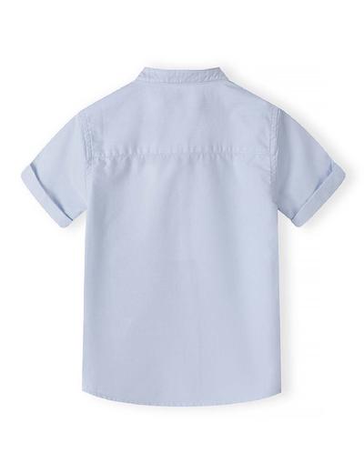 Koszula ze stójką i krótkim rękawem chłopięca- błękitna