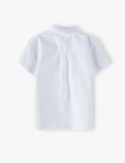 Bawełniana koszula chłopięca z krótkim rękawem z muszką