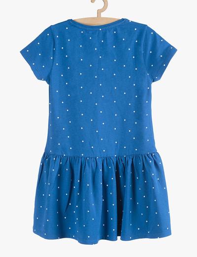 Sukienka na lato - niebieska w białe kropki