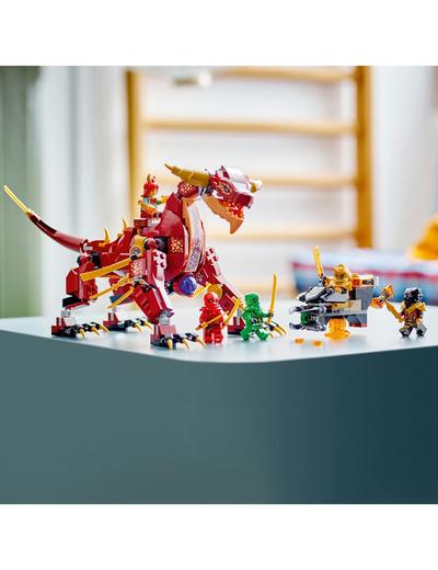 Klocki LEGO Ninjago 71793 Lawowy smok zmieniający się w falę ognia - 479 elementów, wiek 8 +