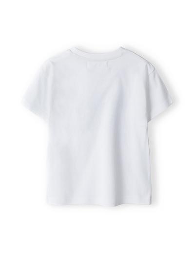 Biała koszulka bawełniana chłopięca- Chilled out