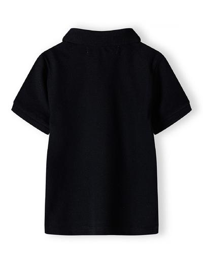 Niemowlęca koszulka polo bawełniana z krótkim rękawem- czarna