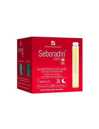 Seboradin Forte ampułki intensywna kuracja przeciw przewlekłemu wypadaniu i przerzedzaniu się włosów 7x5,5 ml