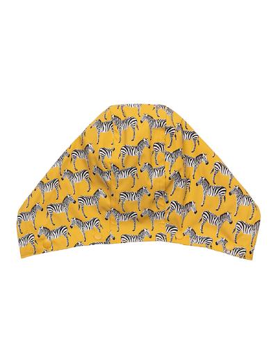 Żółta kurtka przeciwdeszczowa z odpinanym kapturem- zebry