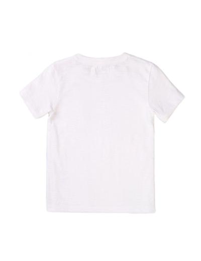 T-shirt chłopięcy bawełniany w kolorze białym