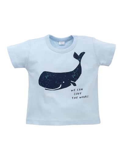 Koszulka chłopięca niebieska z wielorybem