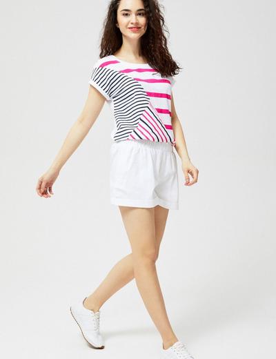 T-shirt damski bawełniany w kolorowe paski