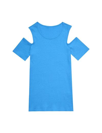 T-shirt damski typu cold arms-niebieski