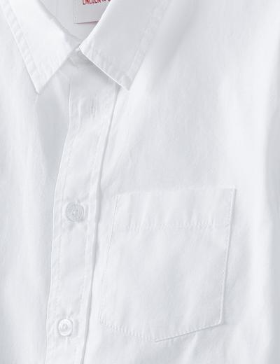 Koszula chłopięca biała z krótkim rękawem- biała