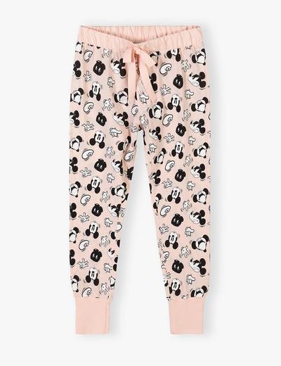 Bawełniane spodnie od piżamy damskie Mickey Mouse-różowe