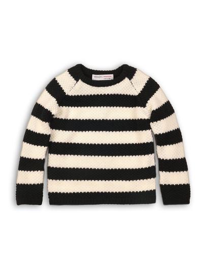 Sweter  niemowlęcy w biało-czarne paski