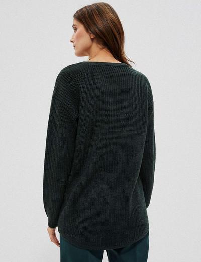 Sweter damski z dłuższym tyłem