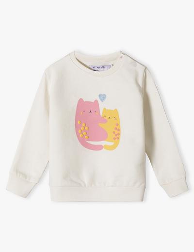 Bawełniana bluza niemowlęca - beżowa
