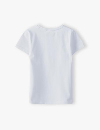 Biały t-shirt dziewczęcy z napisem Córka - ubrania dla całej rodziny