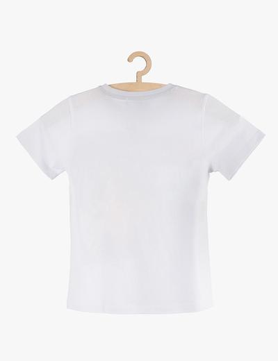 T-shirt chłopięcy biały z nadrukiem
