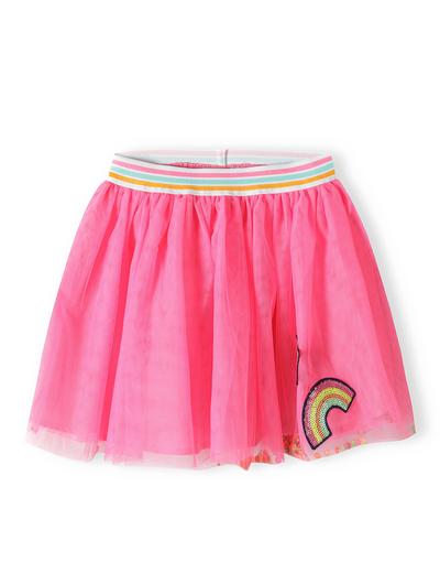 Różowa spódnica krótka dziewczęca z cekinami