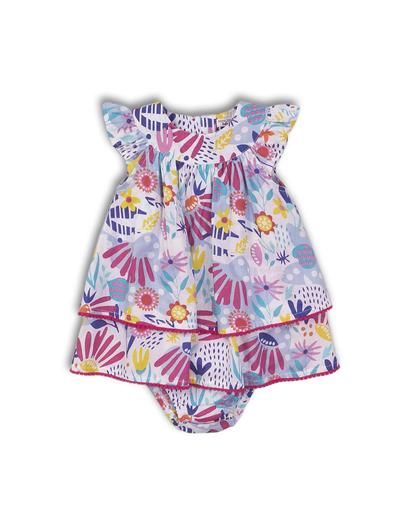 Sukienka niemowlęca warstwowa z majtkami