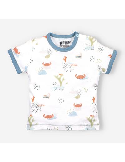 T-shirt niemowlęcy z bawełny organicznej dla chłopca