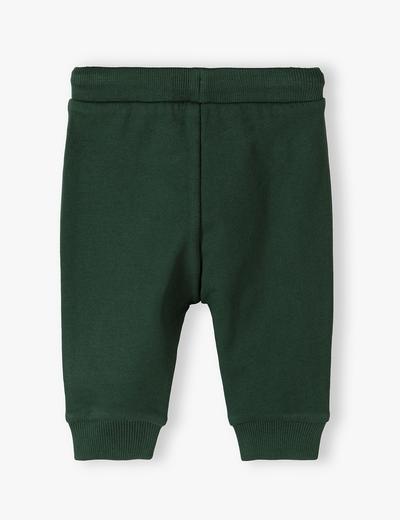 Zielone bawełniane spodnie dresowe niemowlęce - 5.10.15.