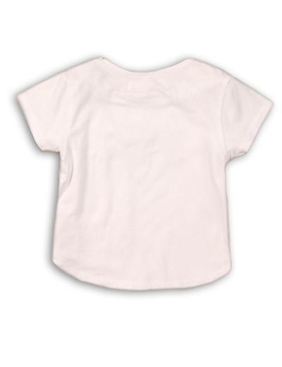 Koszulka dziewczęca z różową kokardą